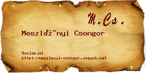 Meszlényi Csongor névjegykártya