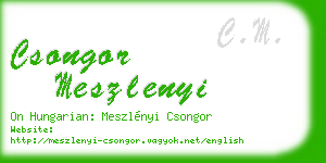 csongor meszlenyi business card